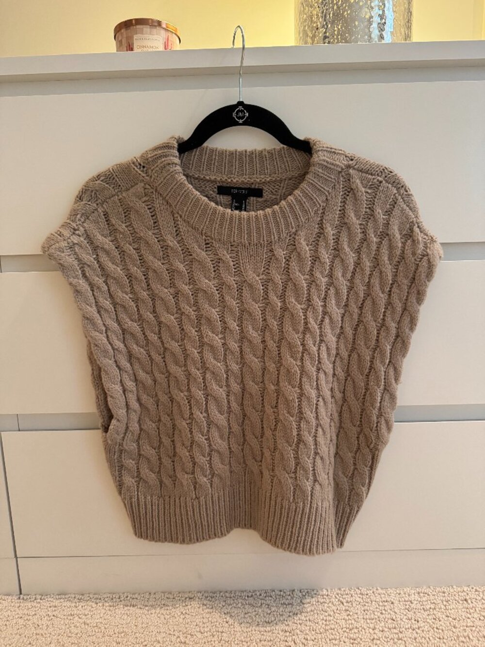 Forever 21 Cable Knit Sweater Vest
